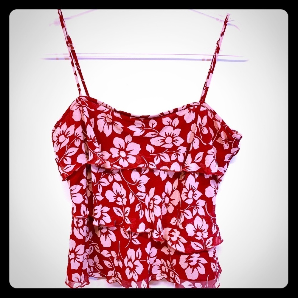 INC FLORAL BLOUSY TANK TOP - Picture 2 of 8